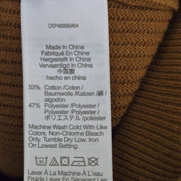 Madewell NWT Johnny Collar Long Sleeve Sweater Polo Acorn 2023 Size L - Picture 10 of 11